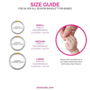 BuDhaGirl Silver all Season Bangle™ (ASB™) for Babies - Eden Lifestyle