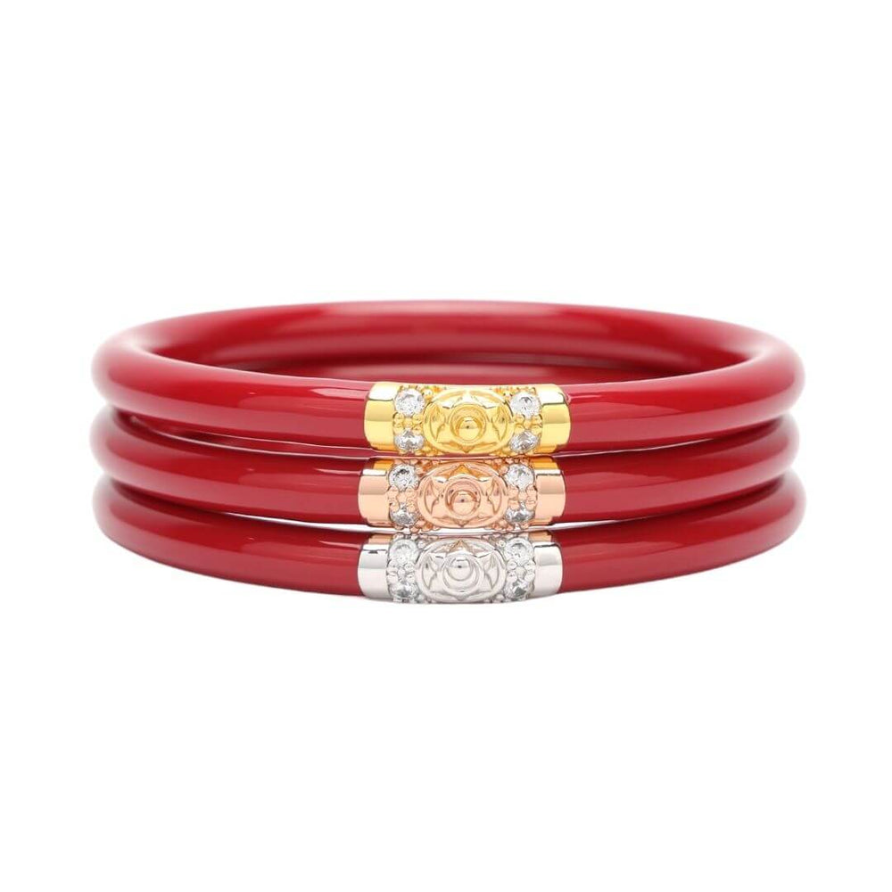 BuDhaGirl -Three Kings All Weather Bangles® (AWB®) - Red - Eden Lifestyle