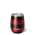 Buffalo Plaid Stemless Wine Cup (14oz) - Eden Lifestyle