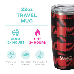 Swig Buffalo Plaid Travel Mug (22oz) - Eden Lifestyle