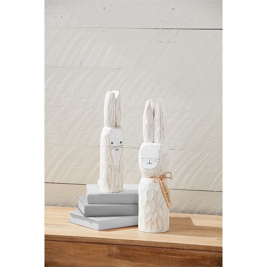 Mud Pie - Bunny Wood Block Sitters - Eden Lifestyle