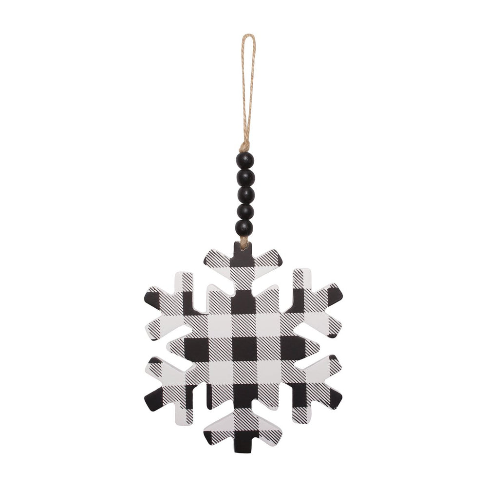 Black & White Snowflake Ornament - Eden Lifestyle