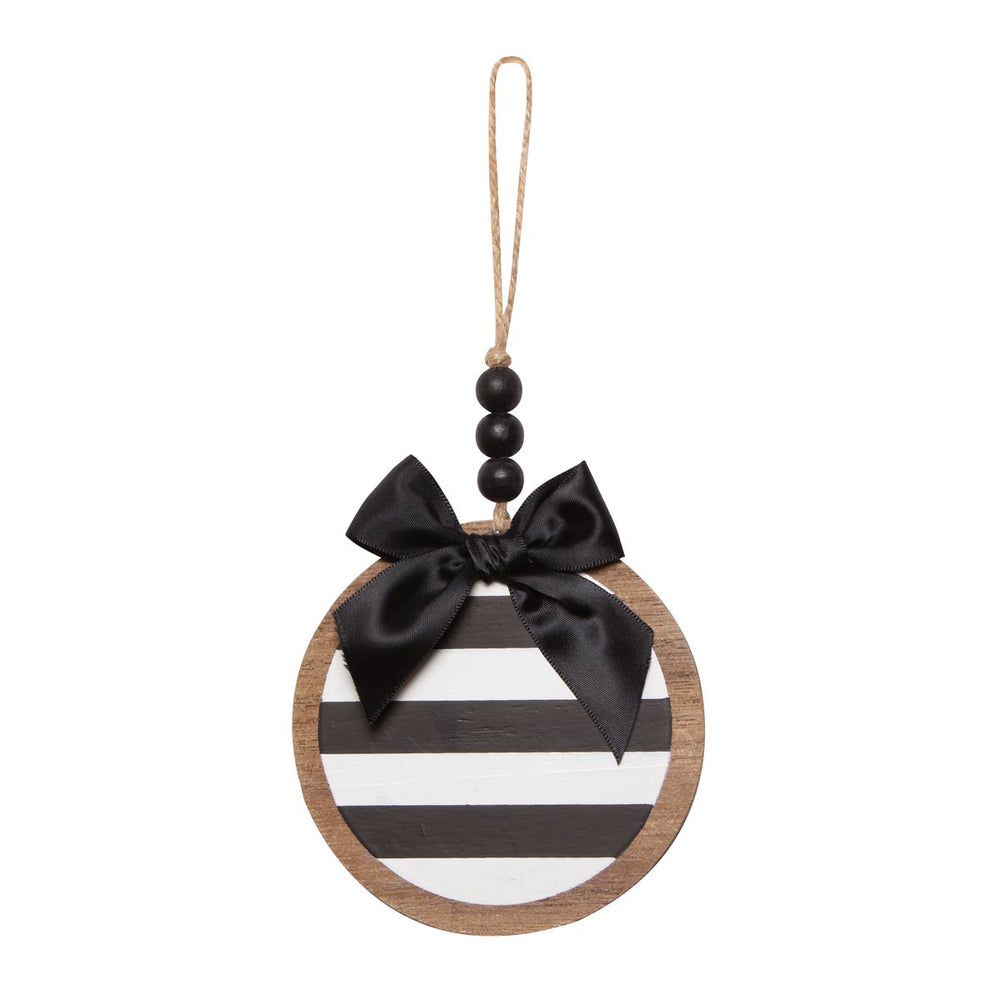 Black & White Stripe Ornament - Eden Lifestyle