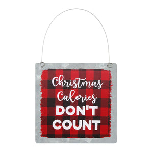 Christmas Calories Don't Count Tin Ornament - Eden Lifestyle