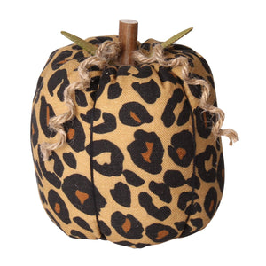 Large Cheetah Fabric Pumpkin Decor - Eden Lifestyle