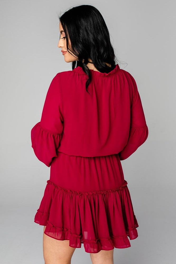ZoZo Burgundy Dress - Eden Lifestyle