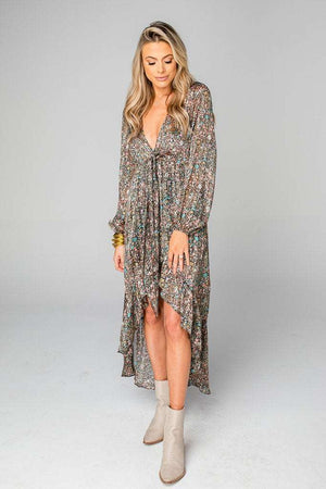 AISHA HIGH-LOW CHIFFON DRESS - GREENHOUSE - Eden Lifestyle