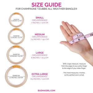 BuDaGirl CHAMPAGNE TZUBBIE ALL WEATHER BANGLE® (AWB®) - SERENITY PRAYER - Eden Lifestyle
