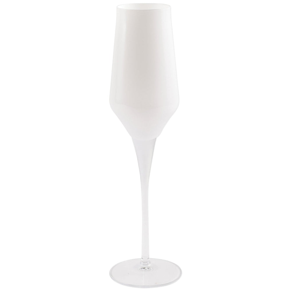 CONTESSA WHITE CHAMPAGNE GLASS - Eden Lifestyle