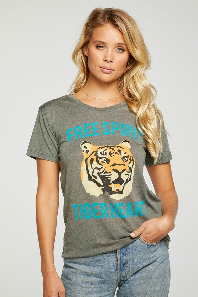 Chaser, Women - Tees,  Chaser Spirit Tiger Recycled Vintage Jersey Tee