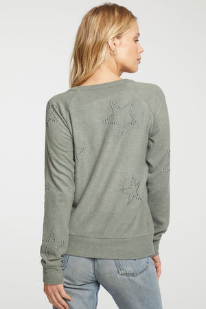 Chaser  STUDDED STARS Ragland Pullover - Eden Lifestyle