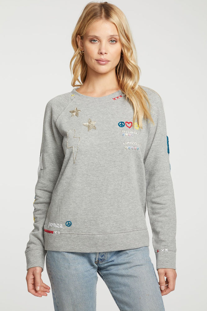 Chaser Happy Peace Sweatshirt - Eden Lifestyle