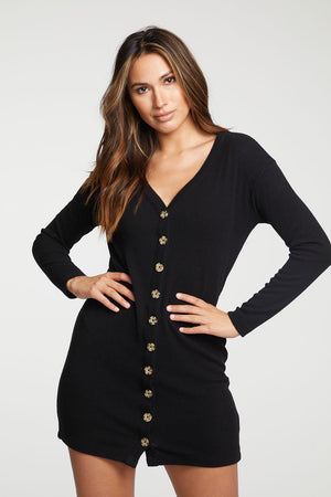 Chaser RPET LOVE RIB BUTTON DOWN CARDIGAN DRESS - Eden Lifestyle