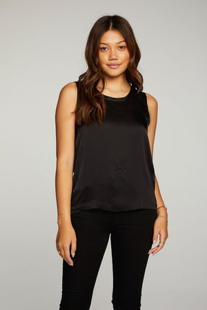 Chaser STRETCH SILKY BASICS MUSCLE TANK - Eden Lifestyle