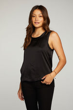 Chaser STRETCH SILKY BASICS MUSCLE TANK - Eden Lifestyle