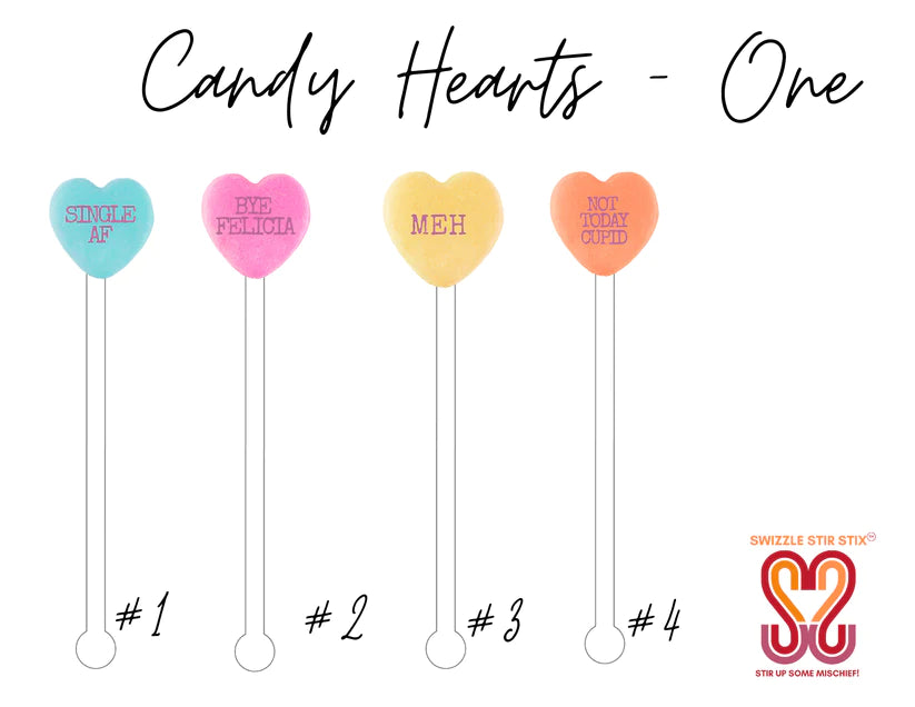 Candy Hearts Swizzle Stir Sticks - Eden Lifestyle