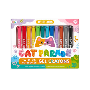 Cat Parade Gel Crayons - Set of 12 - Eden Lifestyle