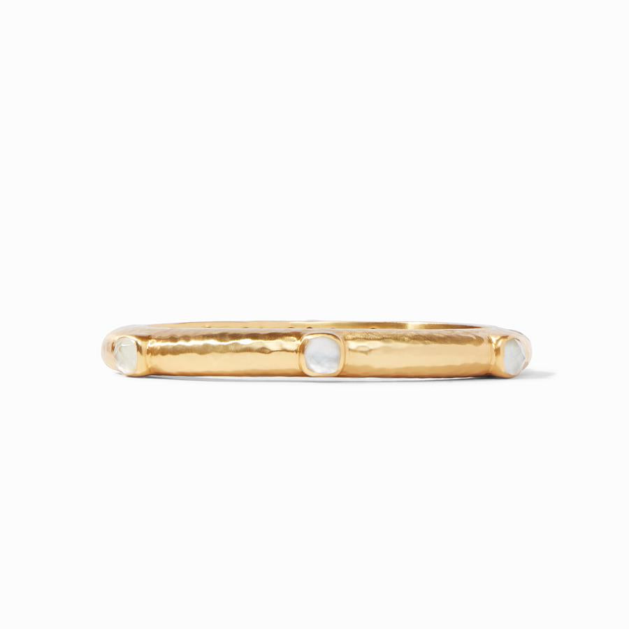 Julie Vos, Accessories - Jewelry,  Julie Vos - Catalina Hinge Bangle Iridescent Clear Crystal