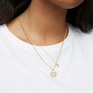 Gorjana Cayne Crescent Charm Adjustable Necklace Eden Lifestyle
