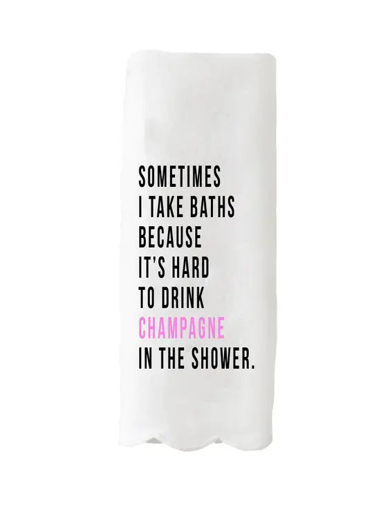Champagne In The Shower Towel - Eden Lifestyle