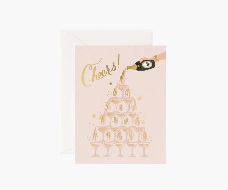 Champagne Tower Cheers Greeting Card - Eden Lifestyle