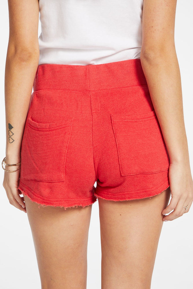Chaser, Women - Shorts,  Chaser - Linen French Terry Easy Shorts with Pockets Cherry-Bomb