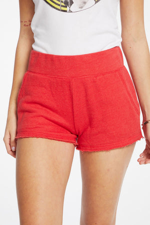 Chaser, Women - Shorts,  Chaser - Linen French Terry Easy Shorts with Pockets Cherry-Bomb