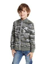 Chaser, Boy - Shirts,  Chaser Boys Love Knit Zip up Mock Neck Jacket with Rib