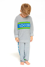 Chaser, Boy - Shirts,  Chaser Boys Cozy Knit Crew Neck Pullover Soccer Sweater