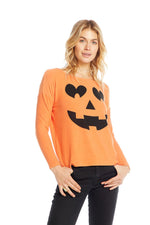 Chaser, Women - Shirts & Tops,  Chaser Pumpkin Face