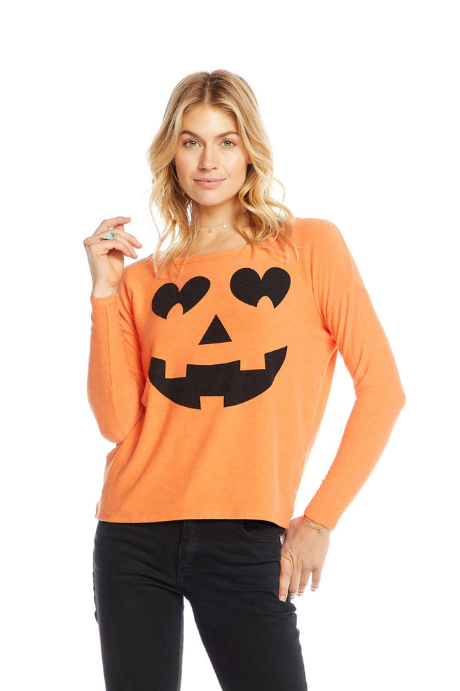 Chaser, Women - Shirts & Tops,  Chaser Pumpkin Face