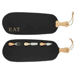 Mud Pie Cheese Board And Utensil Set In Black - Eden Lifestyle