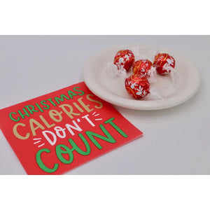 Christmas Calories Don't Count 3 ply Cocktail Napkins 20ct - Eden Lifestyle