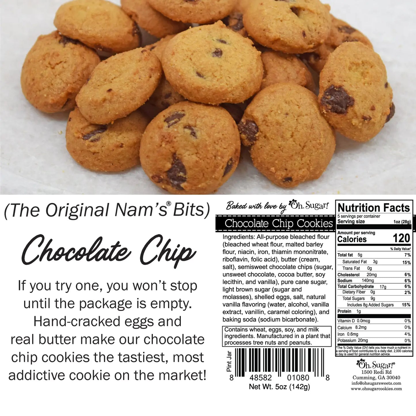Chocolate Chip Christmas Holiday Cookie Pint Jars - Eden Lifestyle