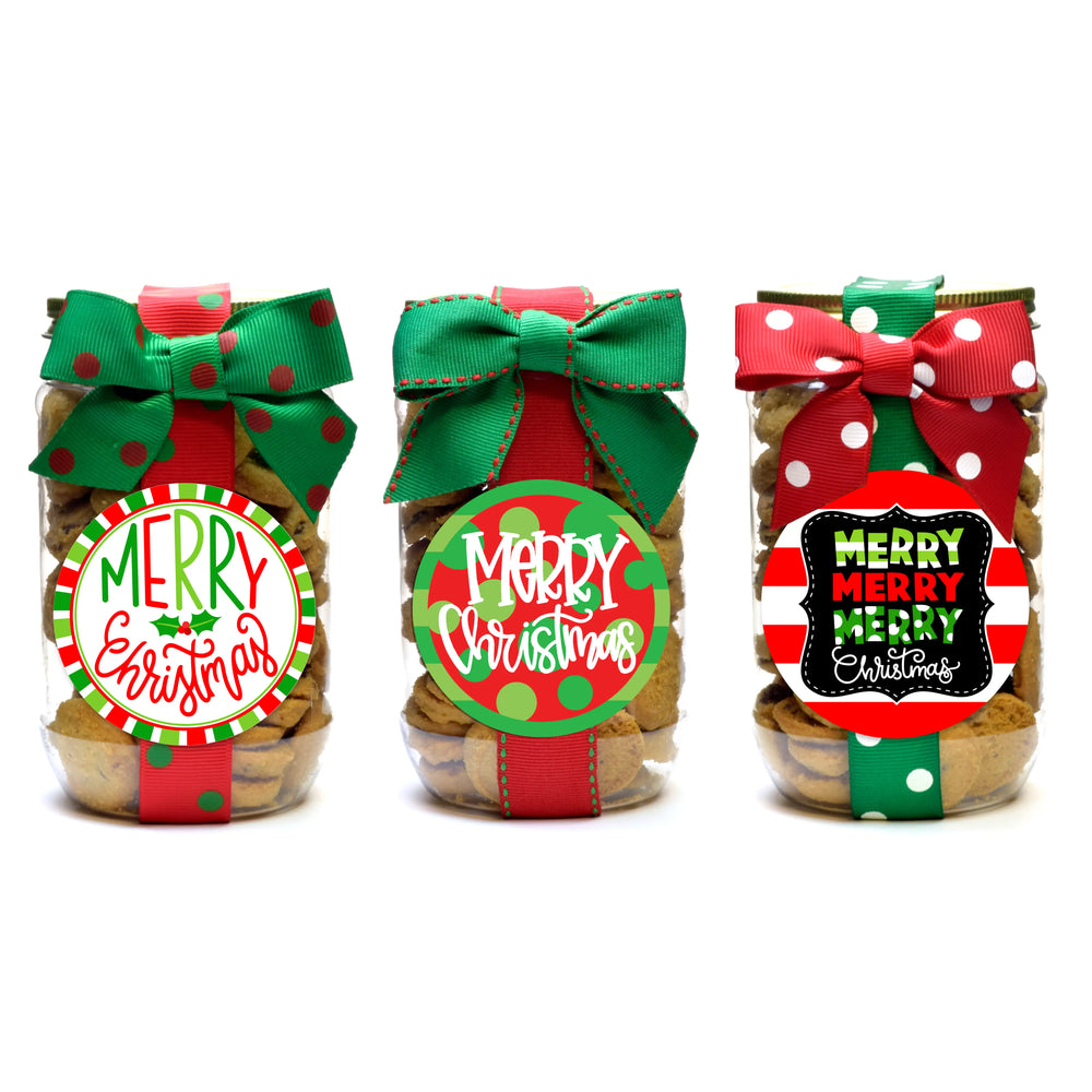 Chocolate Chip Christmas Holiday Cookie Pint Jars - Eden Lifestyle