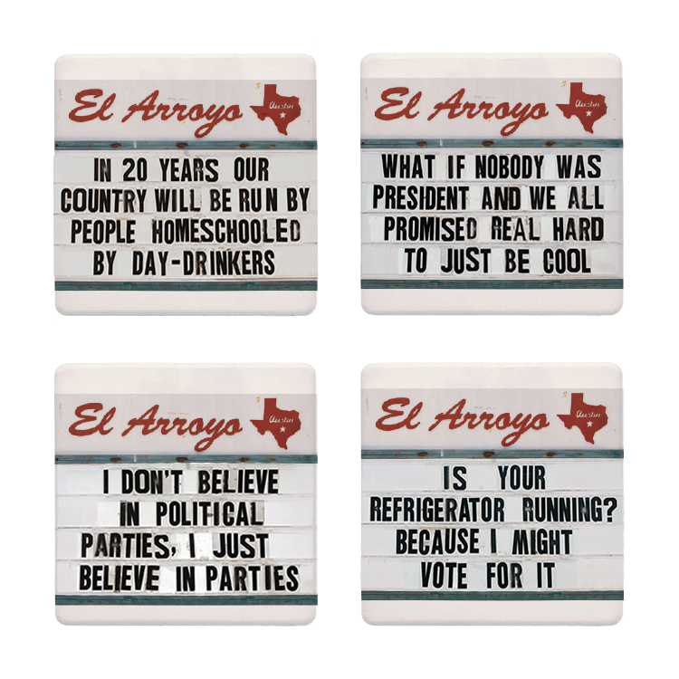 El Arroyo, Home - Decorations,  El Arroyo Political Parties Coaster Set