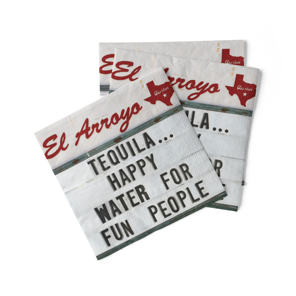 Cocktail Napkins (Pack of 20) - Happy Water - Eden Lifestyle