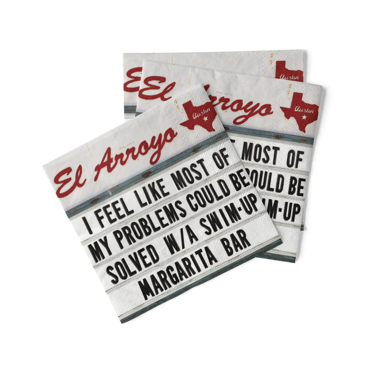 Cocktail Napkins (Pack of 20) - My Problems - Eden Lifestyle