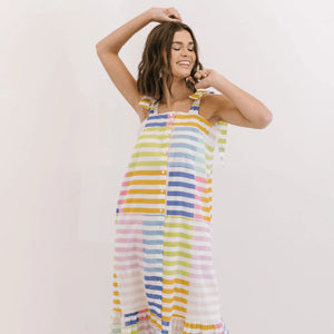 Colorful Stripe Positano Dress - Eden Lifestyle