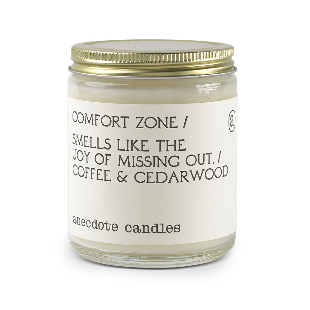 Comfort Zone (Coffee & Cedarwood) Glass Jar Candle - Eden Lifestyle