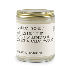 Comfort Zone (Coffee & Cedarwood) Glass Jar Candle - Eden Lifestyle