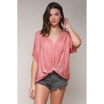 Eden Lifestyle, Women - Shirts & Tops,  Coral Knot Top