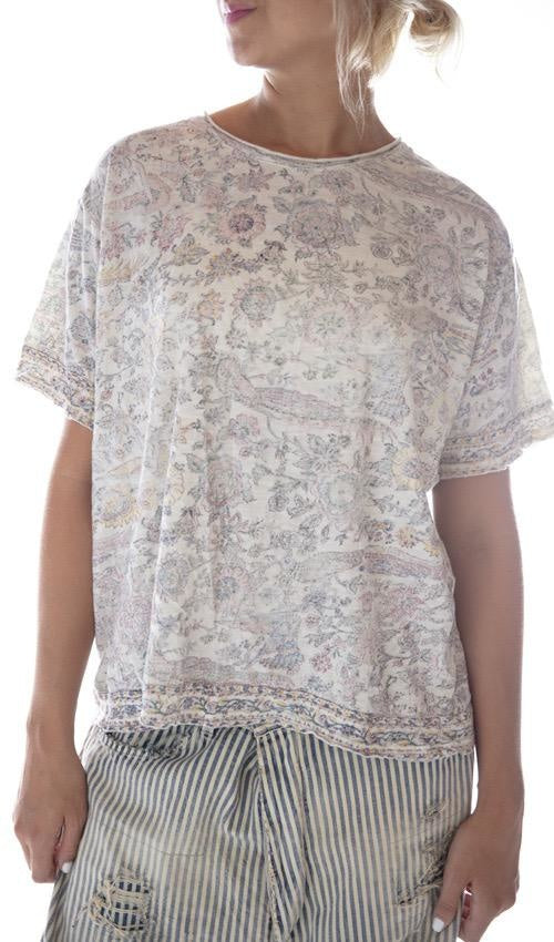 Magnolia Pearl, Magnolia Pearl,  Magnolia Pearl Cotton Jersey Hand Block Print T, New Boyfriend Cut