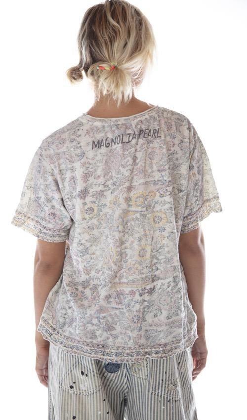Magnolia Pearl, Magnolia Pearl,  Magnolia Pearl Cotton Jersey Hand Block Print T, New Boyfriend Cut