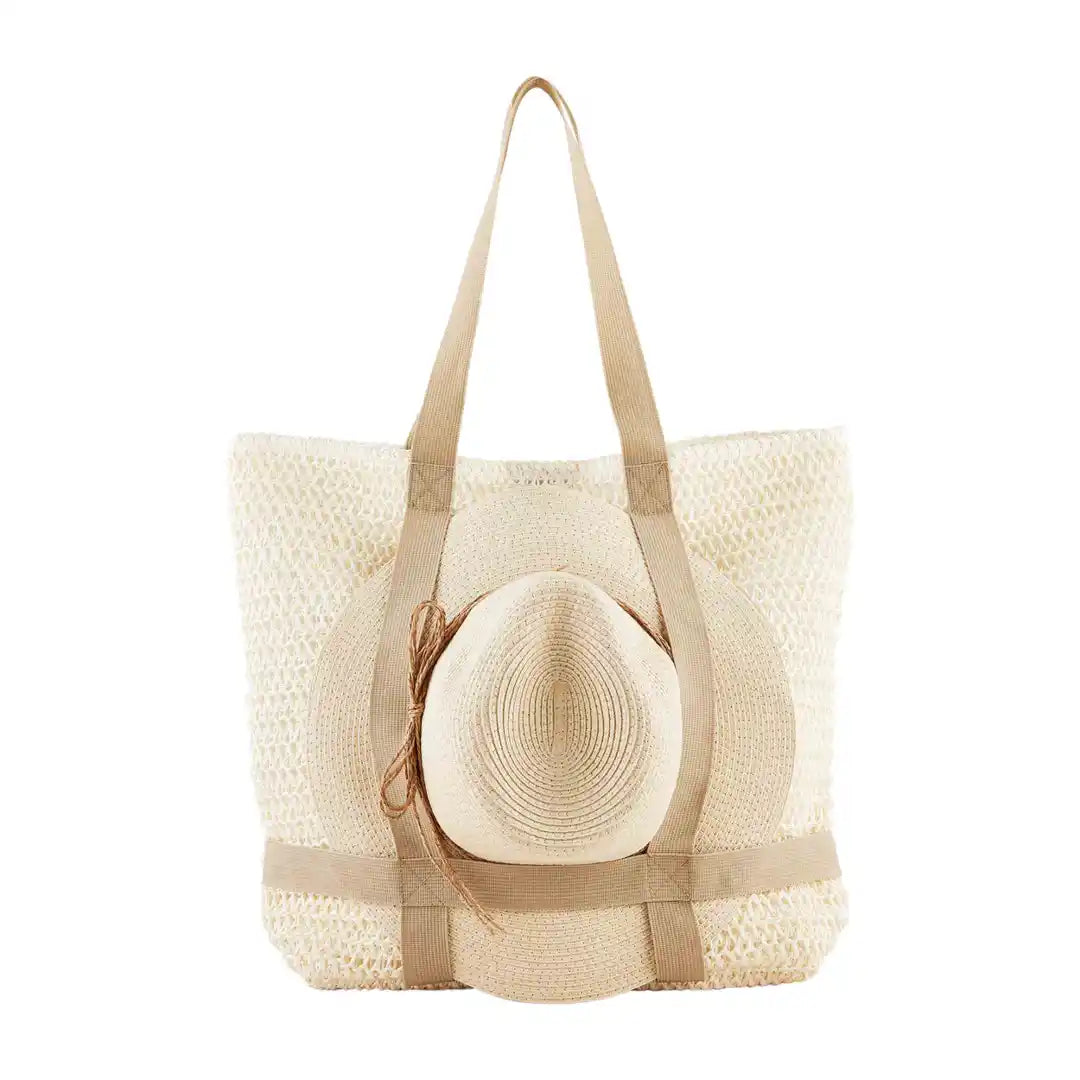 Cream Tote Bag and Hat Set - Eden Lifestyle