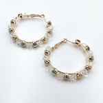 Eden Lifestyle, Accessories - Jewelry,  Crystal Hoop Earring