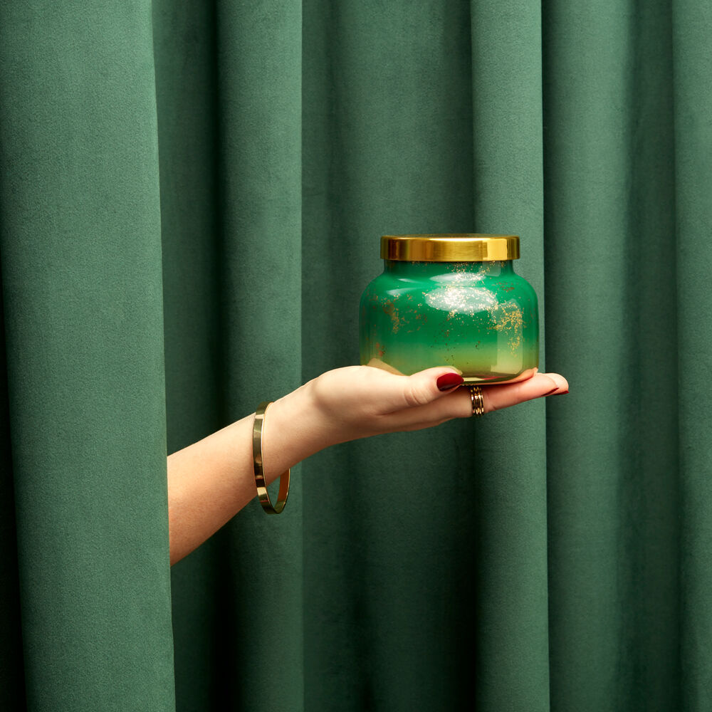 capri BLUE Crystal Pine Glimmer Signature Jar, 19 oz - Eden Lifestyle