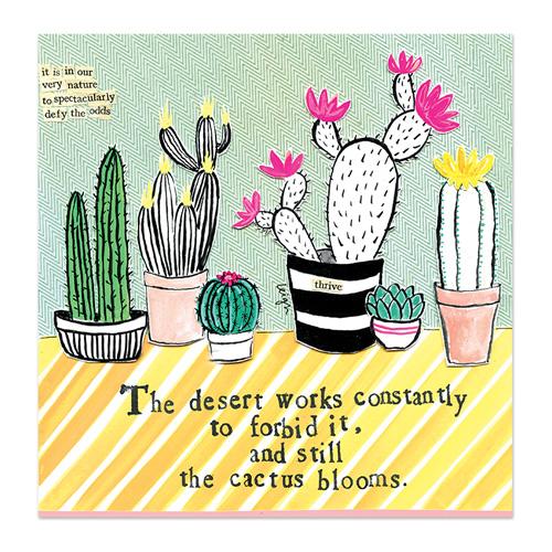 Curly Girl Design, Gifts - Other,  Curly Girl Designs Cactus Canvas