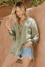 Sage Gauze Top - Eden Lifestyle
