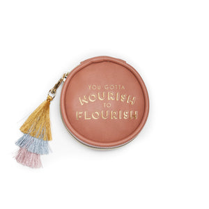 Eden Lifestyle Boutique, Gifts - Beauty & Wellness,  VEGAN LEATHER PILL BOX WITH TASSEL - NOURISH TO FLOURISH